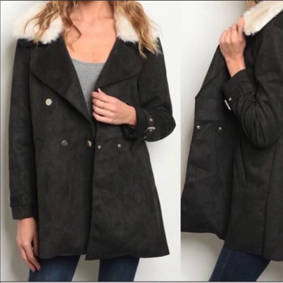 HYFVE Jackets & Blazers - Faux Suede/Fur Coat‎